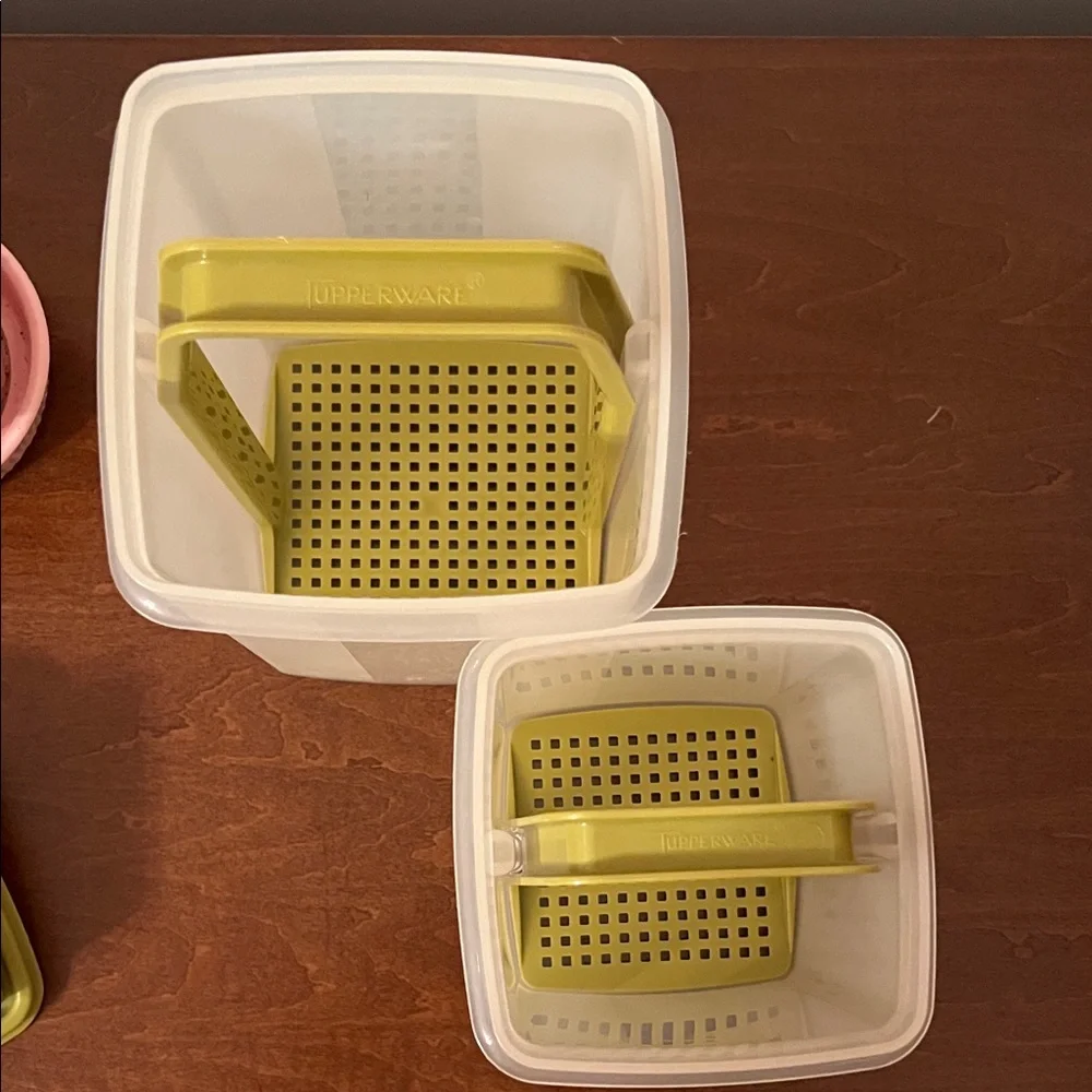 Tupperware Green and White Kitchen Storage Containers - Picture 3 of 11